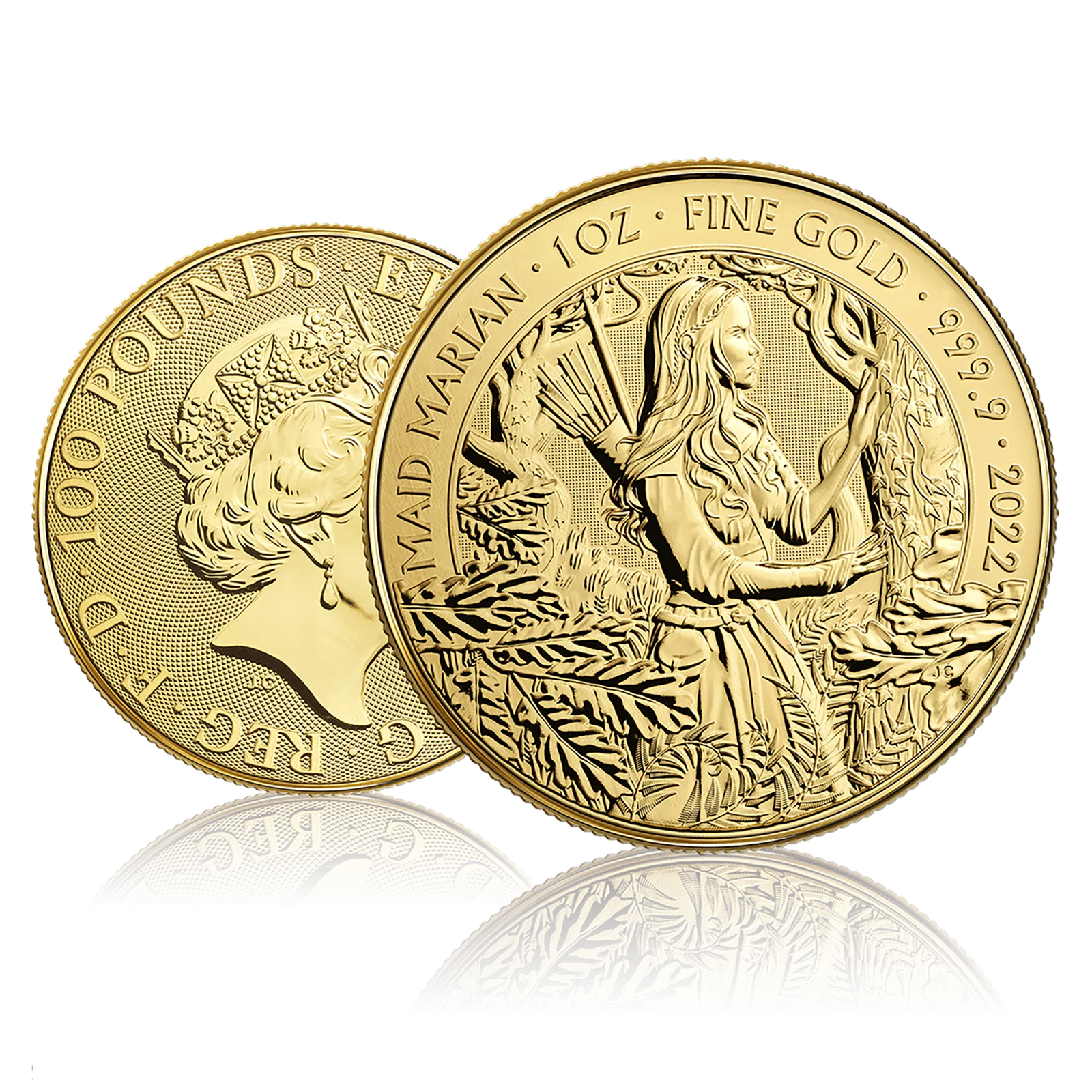 1oz Gold Royal Mint Maid Marian (2022) 4